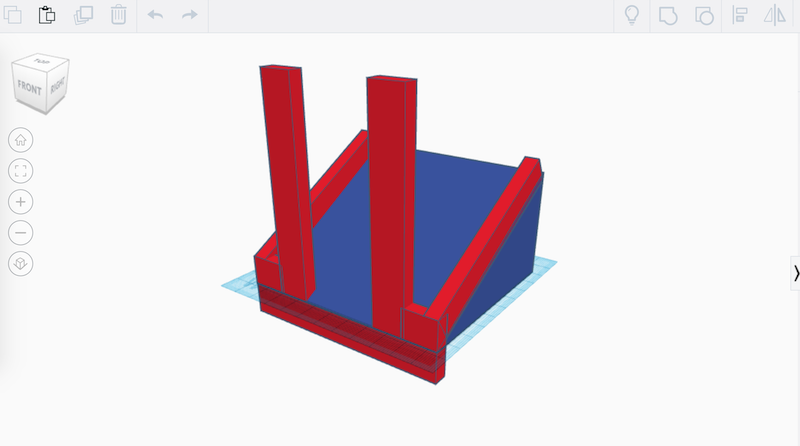 A CAD model of the scrubber holder