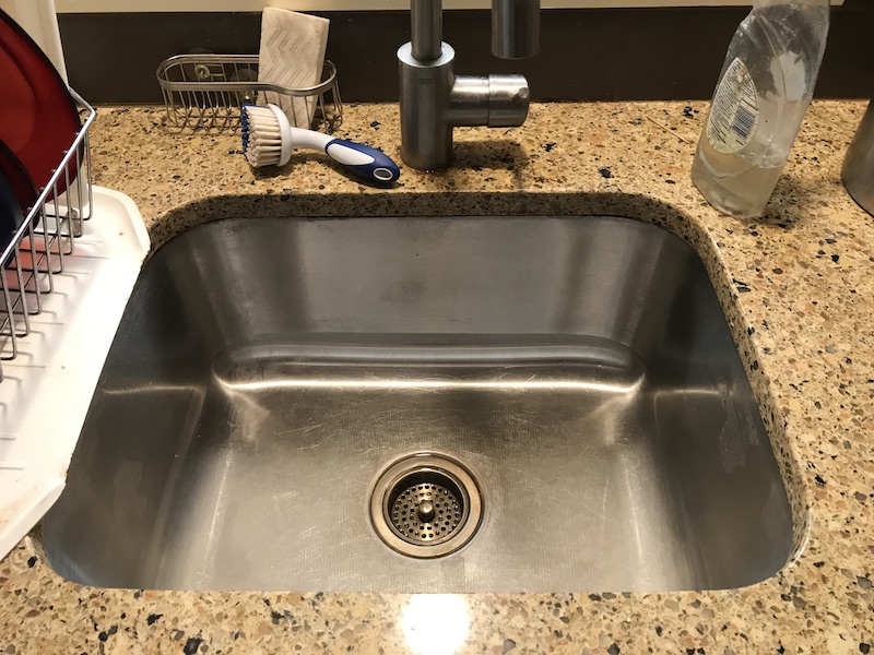 A view of a kitchen sink