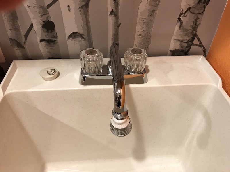 A view of a utility sink